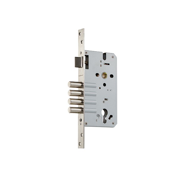Cerradura Mortise Palermo Cilindro de 70 mm doble de 60 mm Níquel Satinado